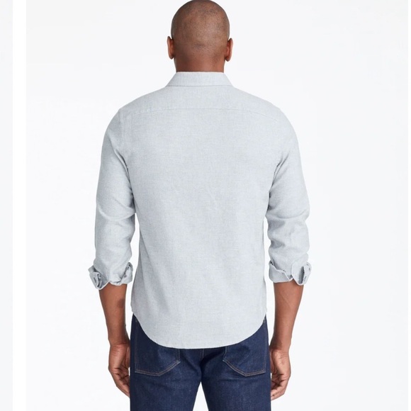 UNTUCKit Flannel Sherwood Shirt in Gray Long Sleeve Button Down Collared Shirt - Picture 3 of 15